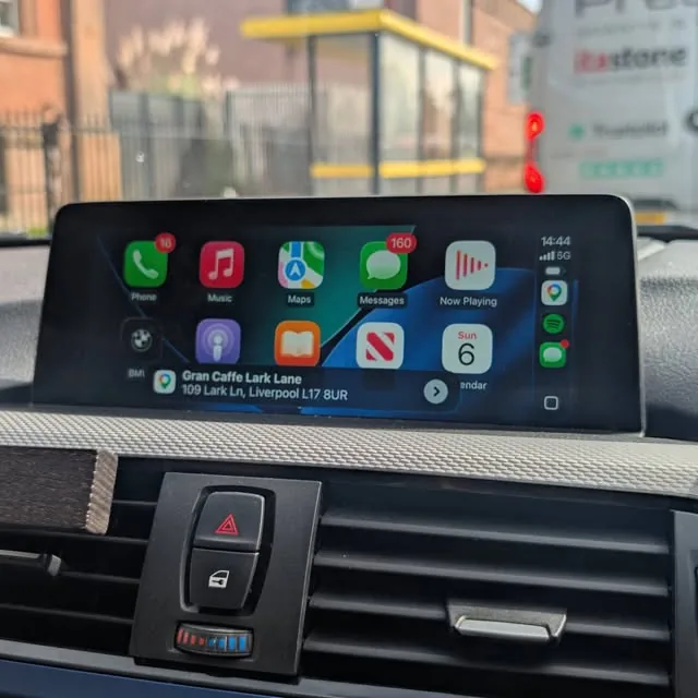 Apple CarPlay on a BMW iDrive screen, from AK Code’s recent work